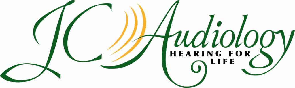 JC Audiology logo with “Hearing for Life” tagline
